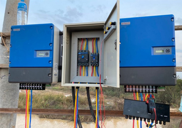 Solar pump system (hybrid)
